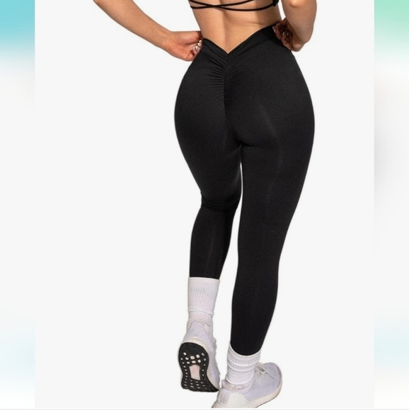 Danysu V Back Scrunch Butt Leggings Soft High Waisted. NEW! - Picture 11 of 12